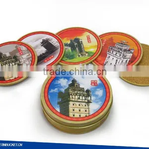 Famous Attraction Pattern Tin Box With 6 Coasters thumbnail-1