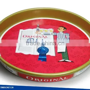 Custom OEM Colorful Round First Grade Tinplate Tin Tray thumbnail-5