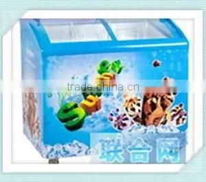 Supermarket Glass Door Display Ice Cream Freezer for Sale thumbnail-4