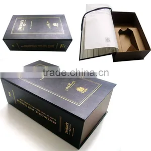Good Looking Custom Book Shaped Wine Box Wooden Box the Latest Packaging thumbnail-1