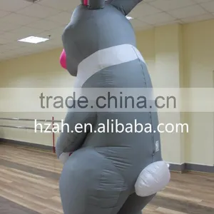 Inflatable Costume Gray Rabbit for Advertising Decoration thumbnail-3