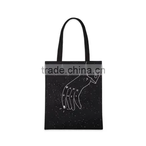 Trendy Fashion Natural Color 100% Cotton Canvas Tote Bag With Leather Handles thumbnail-1