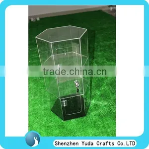 Handmade Crystal Acrylic Display Case, High Quality Rotating High Plexi Display Acrylic Display Stand With Base Door thumbnail-1