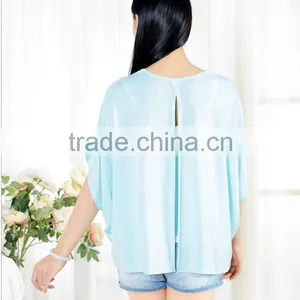 2016 Fashion Eco-friendly Breathable Knit Bamboo Spandex Single Jersey Nursing Garment for Outside Mom thumbnail-3