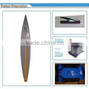 25psi Double Layer Drop Stitch 12' * 6" Drop Stitch Inflatable Stand up Paddle Board for Racing thumbnail-1