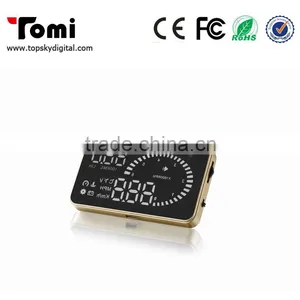New Universal OBD HUD 3" Car Hud Head Up Display Plug Play KM/miles Display Speeding Alarm thumbnail-3