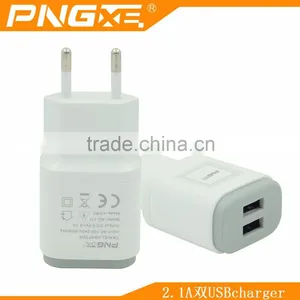 Newest OEM 5v 2.1a Two Usb Port Slim Micro Usb Wall Charger for Samsung Wall Charger thumbnail-1