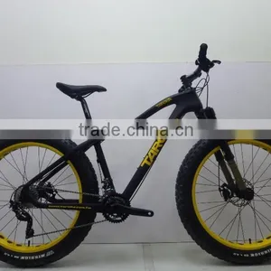 26" CARBON FAT BIKE W/YELLOW RIM thumbnail-1