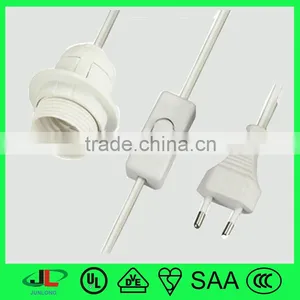 Europe 2 Pin Plug Salt Lamp Power Cord With 303 Switch, Power Cord for Salt Lamps,e27 Lampholder Salt Lamp Power Cord thumbnail-1