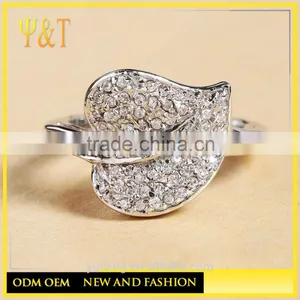 Jingli Jewelry Hot Sale Peach Heart Silver Engagement Ring (YJ-447) thumbnail-5