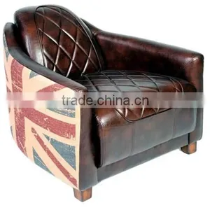 Union Jack Leather Chair,dining Leather Chairs,antique Dining Leather Chairs thumbnail-1