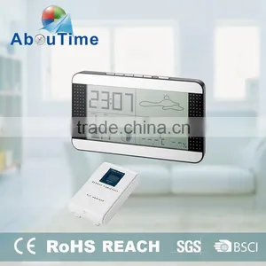2015 New Fashion Simple Operation Automatic LCD Atomic Digital Alarm Clock Radio Controlled Weather thumbnail-1