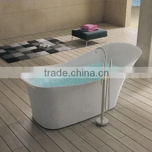Customized Design Acrylic Solid Surface Bathtub, Artificial Stone Bath Tub thumbnail-1