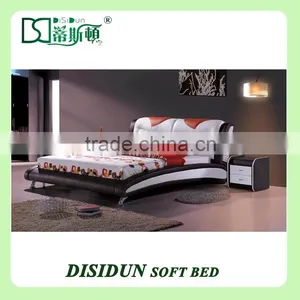Canton European Home Furniture Modern Leather Upholstered Bed thumbnail-1