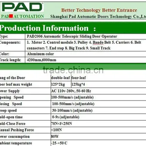 Telescopic Automatic Sliding Glass Doors Operator thumbnail-5