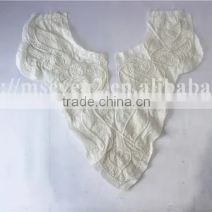 Beaded Cotton Fabric Embroidery Neckline Design for Garment thumbnail-4