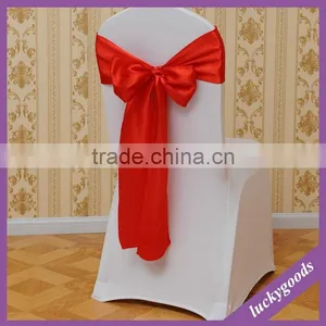 Wholesale Red Color Satin Chair Sashes for Weddings thumbnail-3