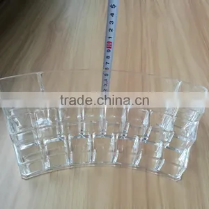 2016 Hot Sale in China Wholesale Glass Acrylic Cosmetic Jewelry Storage Organizer Fanshape for Women Make up thumbnail-3