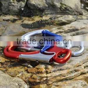 Aluminum Double Gate Locking Snap Hook/Double Action Safety Hook B051 thumbnail-1