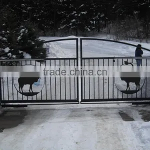 Aluminum/ Wrought Iron/galvanized Powder Coated Steel/Iron/ Useful Steel Outdoor Garden Gates thumbnail-2