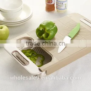 Multifunction Kitchen PP Plastic Cutting Board With Drawer thumbnail-4