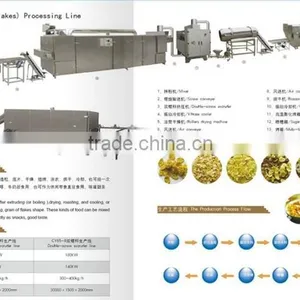 Puffed Breakfast Cereal Corn Flakes Processing Line thumbnail-1