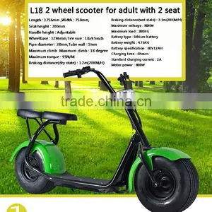 Leadway 18*9.5 Inch Citycoco Harley 2 Seat Cheap Mobility Scooter(L16-04a) thumbnail-6
