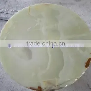 A GRADE LIGHT GREEN ONYX TABLE TOPS COLLECTION thumbnail-3