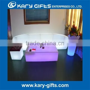 LED LOUNGE FURNITURE PLASTIC LIGHTING WEDDING LOUNGE SOFA SETS thumbnail-1