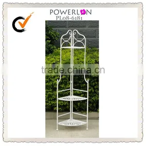Hot Selling 3-tier Wrought Iron Standing Wall Shelf for Flower thumbnail-1