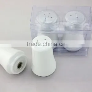 Customized Logo Wholesale White Ceramic Cruet Pots, Salt and Pepper Shaker Set thumbnail-3