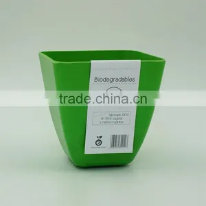Biodegradable Bamboo Fiber Colorful Flower Pot thumbnail-1