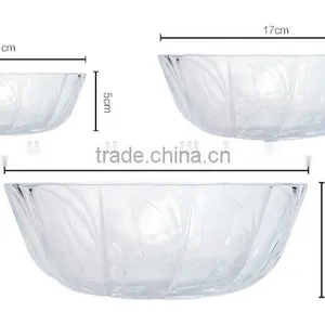 9inch,8inch, 6.5inch 5.5inch, 4.5inch Clear Glass Fruit or Salad Bowl thumbnail-2
