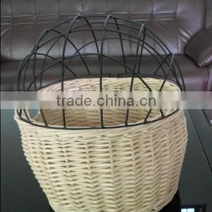 Wicker Bicycle Basket With Cage for Cats or Dogs thumbnail-1