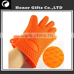 China Kitchen Cooking Oven Glove Non Stick Silicone BBQ Gloves thumbnail-6