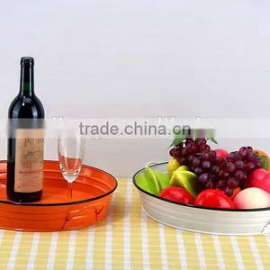 Round Serving Tray High Quality Metal Tray Anti-slip Party Beer Holder thumbnail-1
