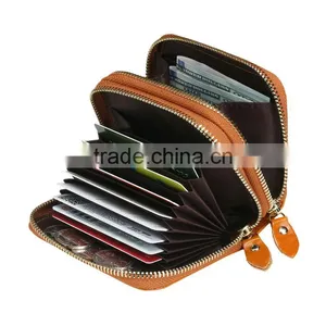Custom RFID Travel Genuine Leather Wallet for Men thumbnail-1