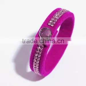 New Products Website China Supplier Felt Fabric Colorful European Charm Smart Health Chain 2017 Fashion Fabric Bracelet thumbnail-1