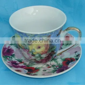Classical Ceramic Gift Set Mugs With Handle and Plate thumbnail-1