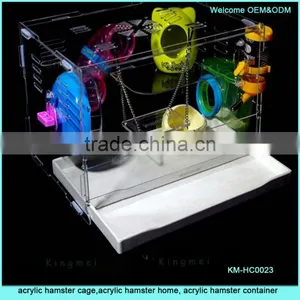 Large Capacity and Comfort Clear Acrylic Hamster Container thumbnail-6