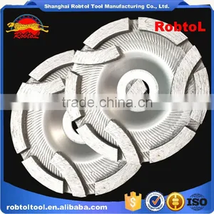 92mm Flower Type Segment Diamond Grinding Wheel Abrasive Polishing Disc for Concrete Granite Marble Double Cup Wheel thumbnail-1
