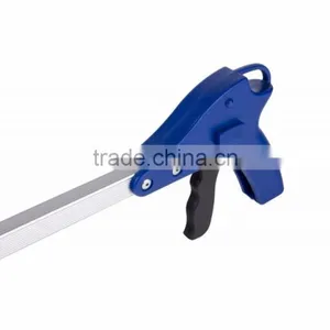 Folding Garbage Reacher Pick up Tool Hand Gripper With Soft Rubber Plunger thumbnail-2