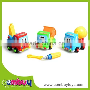 Most Popular Cartoon Kids Plastic Education Toy Diy Assembly Car Toys thumbnail-1
