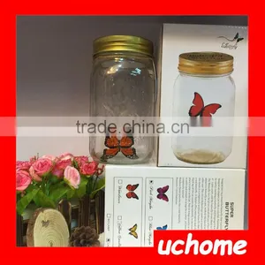 UCHOME 17cm Height Glass Electronic Butterfly In a Jar thumbnail-5