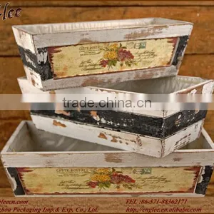 Beauty Antique Flower Market Wooden Crate thumbnail-1