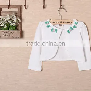 Neck With Green Bow Tie Spring / Summer Children Girls Coat Fashion 100% Cotton Newest Kids Coats Girls Coats thumbnail-2