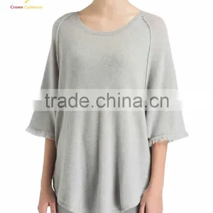 Bracelet Sleeve Cashmere Knitted Poncho Women Knitting Sweater thumbnail-1