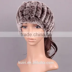 Winter Fur Headbands for Women Knitted Rex Rabbit Fur Scraf for Women Real Fur Headwrap Ear Warmer 2016 Newest Fashion Hairband thumbnail-1