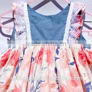 Children Frocks Designs Easter Dress Summer Boutique Girl Clothing Floral Dress thumbnail-4