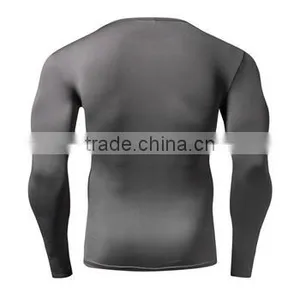 Customized 100% Polyester Moisure Wicking Men's Blank Long Sleeve Gym t Shirt thumbnail-3
